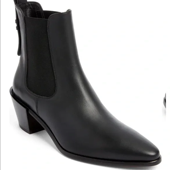 FRAME Le Lexington Chelsea Boot BLACK LEATHER SIZE 36 1/2